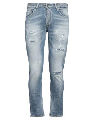 Dw Denim World Man Jeans Blue Size 34 Cotton, Polyester, Elastane