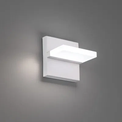 Dweled 1 - Bulb Integrated Led Outdoor Armed Sconce In White