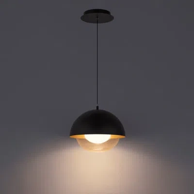 Dweled 1 - Light Dome Led Pendant In Black