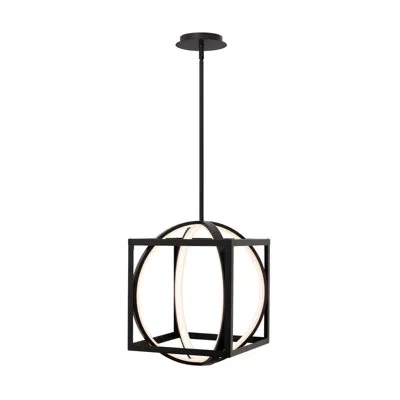 Dweled 1 - Light Geometric Square Led Pendant In Black