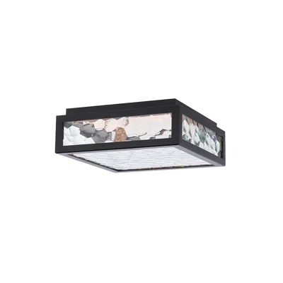 Dweled 13" Wide Black Led Outdoor Ceiling Light