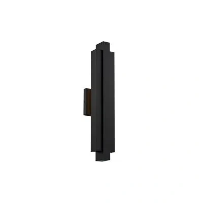 Dweled Arrow Aluminum Led Outdoor Wall Light In Satin Black