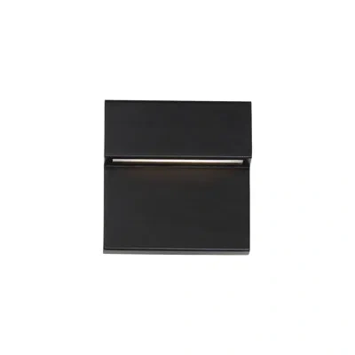 Dweled Balance Integrated Led Frosted Outdoor Armed Sconce In Black