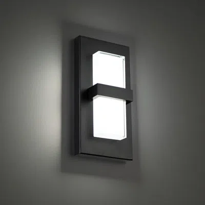 Dweled Bandeau Black Integrated Led Outdoor Armed Sconce