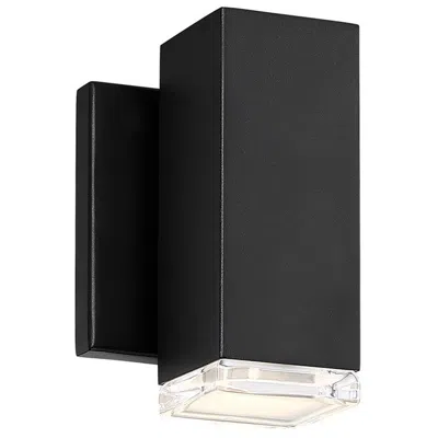 Dweled Block 6 1/4" High Black Led Outdoor Wall Light