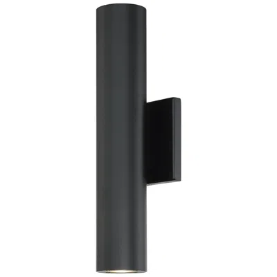 Dweled Caliber 14" High Black 2-light Modern Led Outdoor Wall Light