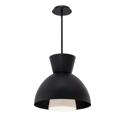 Dweled Carafe 1 - Light Dome Led Pendant In Black