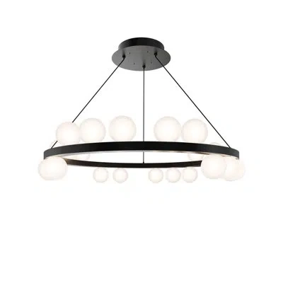 Dweled Carousel Dimmable Led Chandelier With Built-in Color Temperature Adjustability Switch, 2700k/3000k/3 In Black
