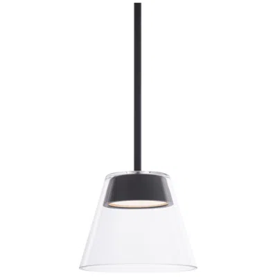 Dweled Chandra 7 1/2" Wide Black Led Mini Pendant W/ Clear Glass