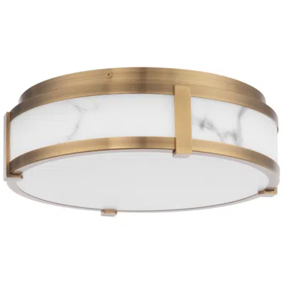 Dweled Constantine 14" Wide Aged Brass Led Ceiling Light