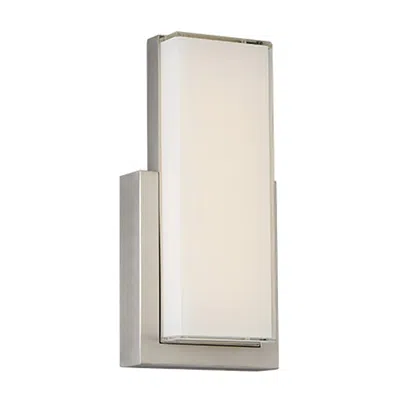 Dweled Corbusier 15" High Satin Nickel Led Wall Sconce