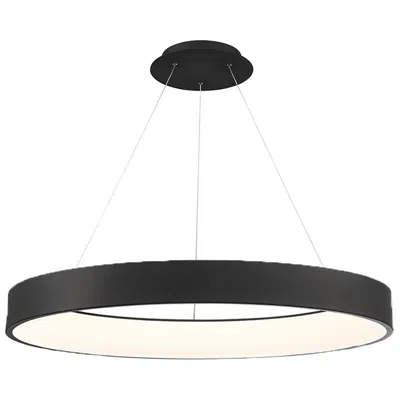 Dweled Corso 42.5" Wide Black Finish Modern Led Ring Pendant