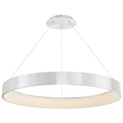 Dweled Corso 42.5" Wide Brushed Aluminum Modern Led Ring Pendant