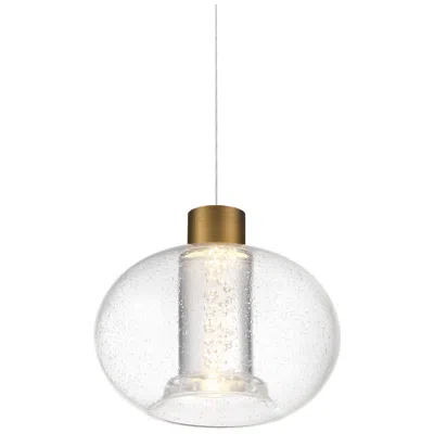 Dweled Crater 8 1/4" Wide Aged Brass Led Mini Pendant
