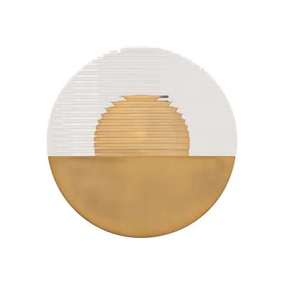 Dweled Crescent Led Wall Sconce In Antique Brass