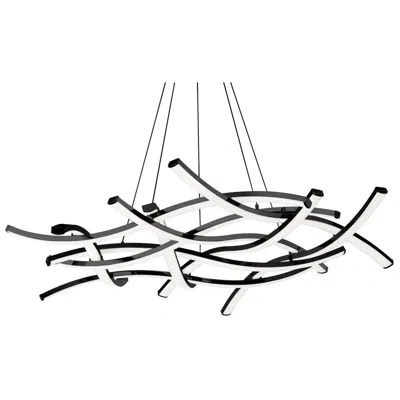 Dweled Divergence 43 3/4" 9-light Linear Rods Modern Led Chandelier