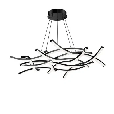 Dweled Divergence 44in Led Chandelier In Black