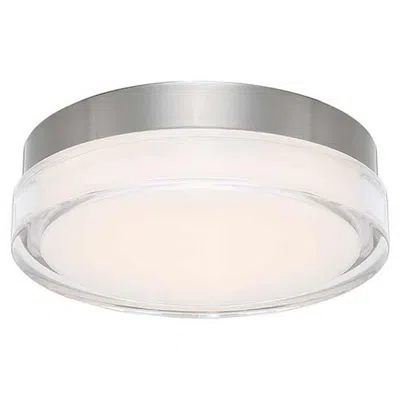 Dweled Dot 2.5"h X 12.13"w 1-light Flush Mount In Stainless Steel