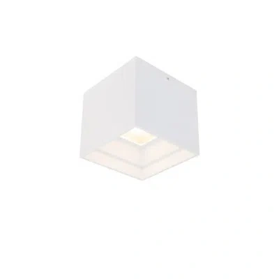 Dweled Downtown 5in Led Square Flush Mount 3-cct 3000k-3500k-4000k Set In Black