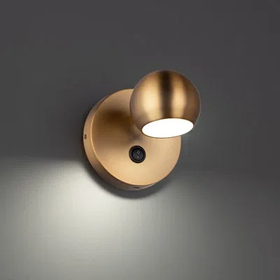 Dweled Duplex Steel Led Spotlight In Aged Brass