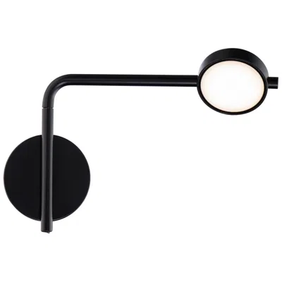 Dweled Elbo Black 3000k Led Swing Arm Wall Lamp With Usb Port