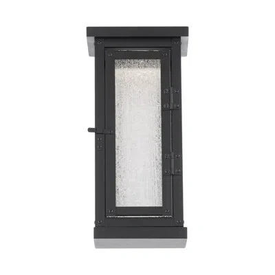 Dweled Eliot Black Integrated Led Seeded Outdoor Flush Mount