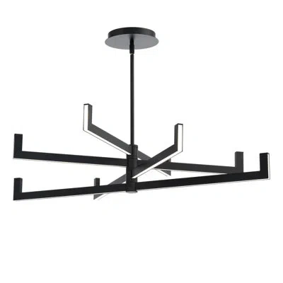 Dweled Ferrous Led Chandelier In Black;black