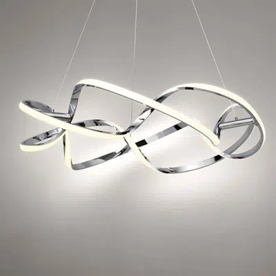 Dweled Fralick 1 - Light Unique Geometric Led Pendant In Chrome