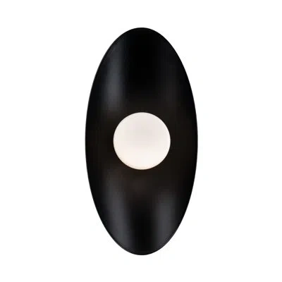 Dweled Glamour Aluminum Led Flush Mounted Sconce In Black