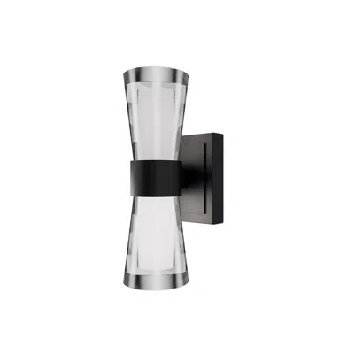 Dweled Hourglass Led 4-cct Wall Sconce In Black