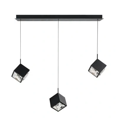 Dweled Ice Cube 3 - Light Linear Pendant In Black