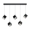 Dweled Ice Cube 5 - Light Linear Pendant In Black