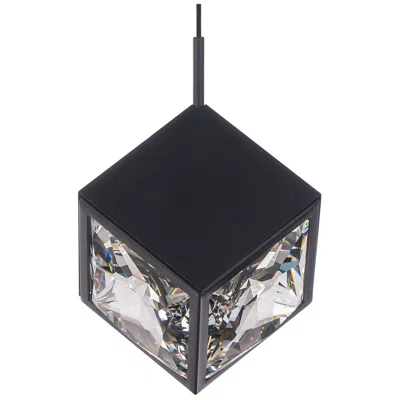 Dweled Ice Cube 6 3/4" Wide Black Led Mini Pendant