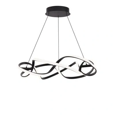 Dweled Interlace 1 - Light Novelty Geometric Led Pendant In Black