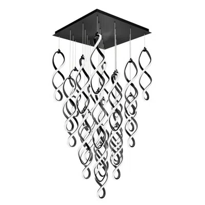 Dweled Interlace 25 - Light Pendant In Black