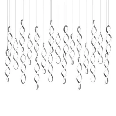 Dweled Interlace Linear 23 - Light Led Cluster Pendant In Chrome