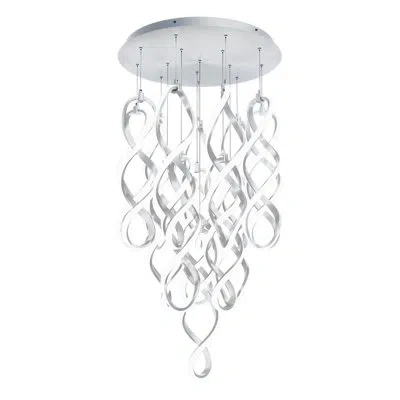 Dweled Interlace Round 15 - Light Led Cluster Pendant In Chrome