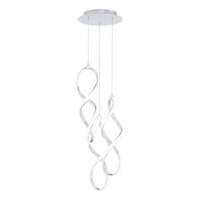 Dweled Interlace Round 3 - Light Led Cluster Pendant In Chrome