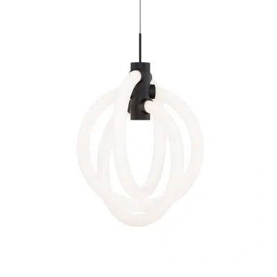 Dweled Knot Led Pendant In Black