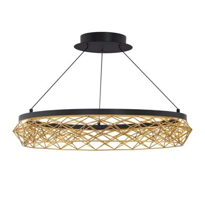 Dweled Lacey Led Pendant In Black,gold