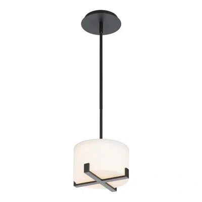 Dweled Laurel 1 - Light Single Drum Led Pendant In Black