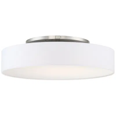 Dweled Manhattan 7.25"h X 26"w 1-light Semi-flush Mount In Brushed Nicke