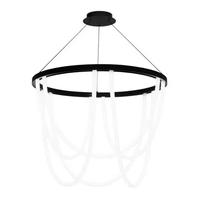 Dweled Margarite Led Chandelier (3000k) In Matte Black;black