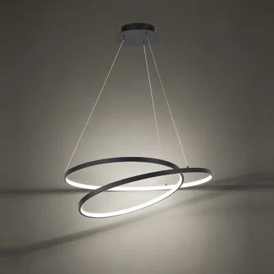 Dweled Marques 1 - Light Unique Tiered Led Pendant In Black