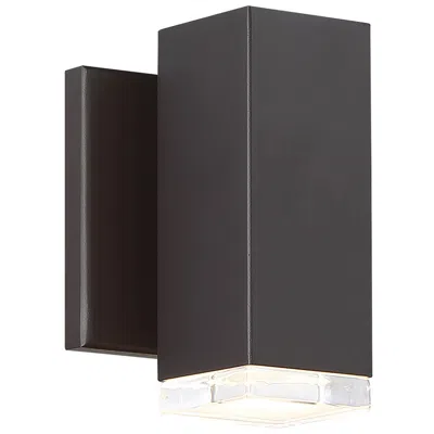 Dweled Maxim Block 6 1/4" High Bronze Led Outdoor Wall Light