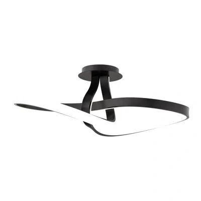 Dweled Mobius Led Semi-flush Mount In Black