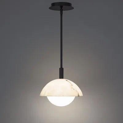 Dweled Moonstone 1 - Light Dome Led Pendant In Black