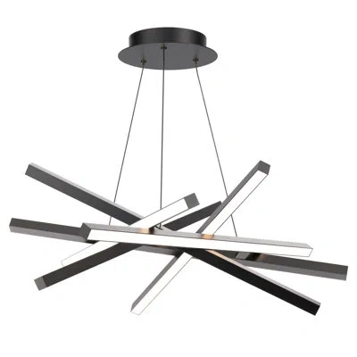Dweled Parallax 3 - Light Unique Geometric Led Pendant In Black