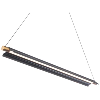 Dweled Pavilion 44 1/4" Wide Black Led Linear Pendant