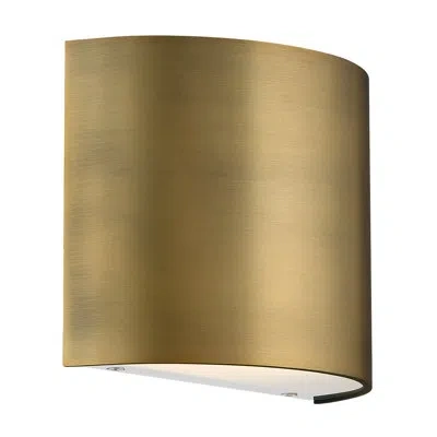 Dweled Pocket 1-light Dimmable Led Flush Mount Wall Sconce 3000k In Aged Brass